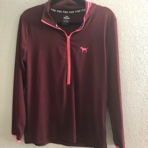 PINK ultimate maroon and pink half zip up jacket size large